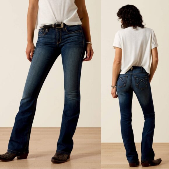 NWT ARIAT Perfect Rise Rosa Boot Cut Jeans Lita Dark Wash Size 22WR - Picture 1 of 11